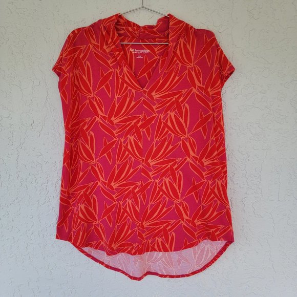 Soft Surroundings Tops - Soft Surroundings Floral Top Red Orange Woman L